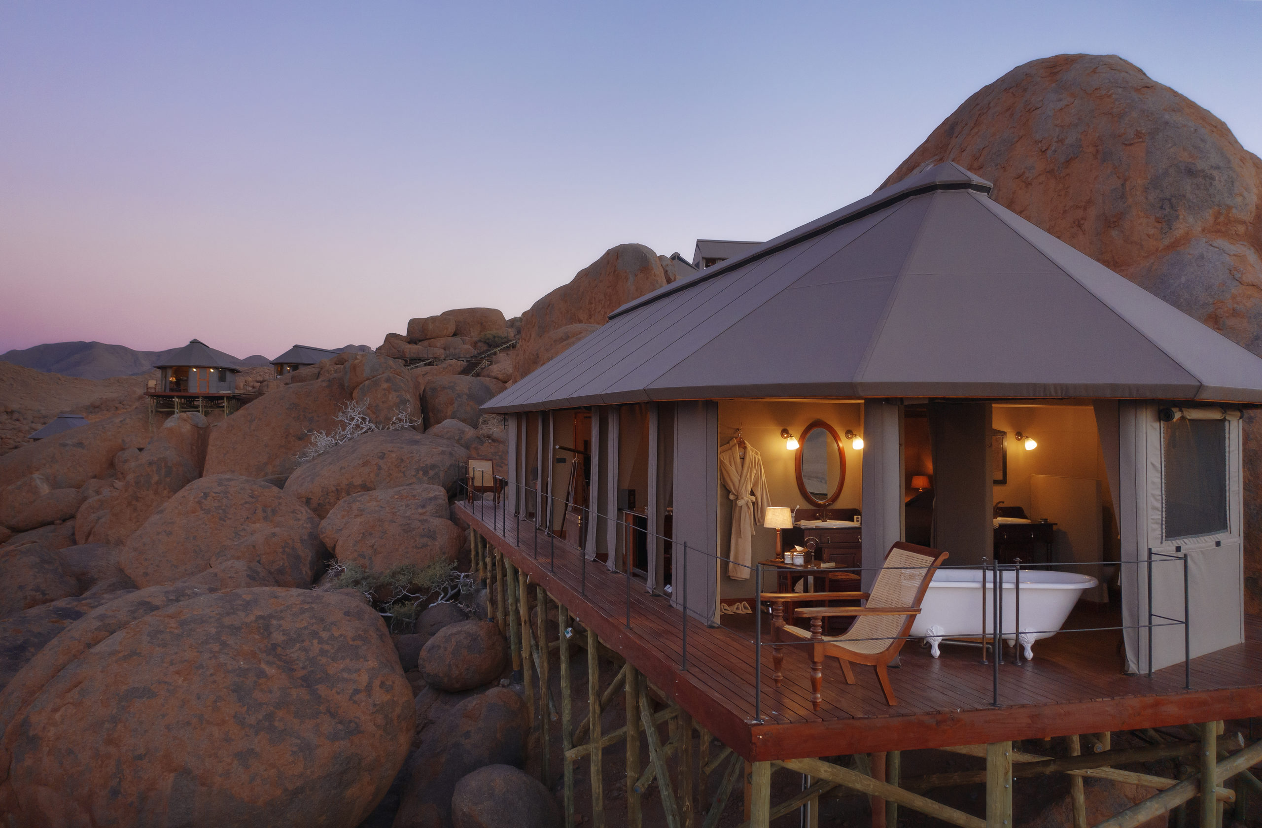 Glamping pre náročných cestovateľov: Unikátny hotel v Namíbii