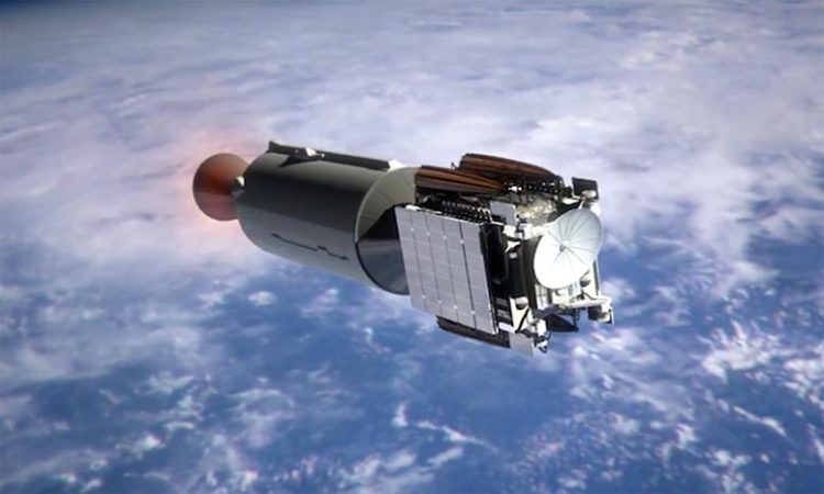 Satelit DSCOVR na druhom stupni rakety Falcon 9 [SpaceX]