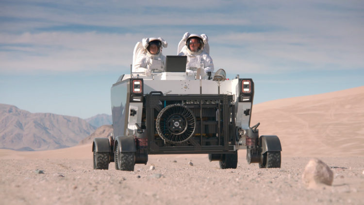 Prototyp roveru FLEX v kalifornskej púšti [Venturi Astrolab]