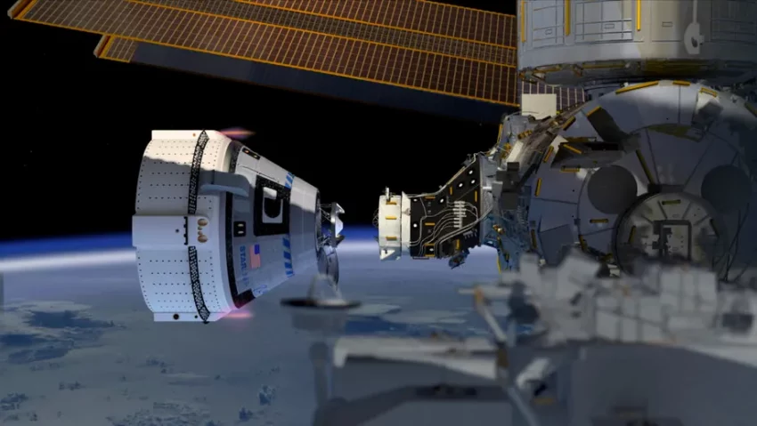 Vizualizácia pripojenia kapsuly s ISS [Boeing]